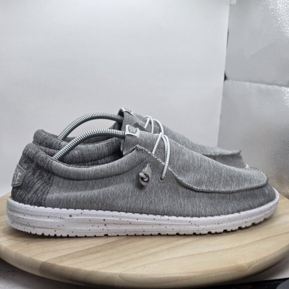 Men's Size 13 - Hey Dude Wally Sport Knit Shoes Grey Slip On Casual Stretch - Picture 3 of 8